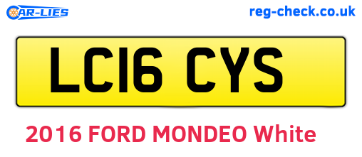 LC16CYS are the vehicle registration plates.