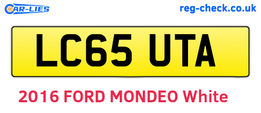 LC65UTA are the vehicle registration plates.