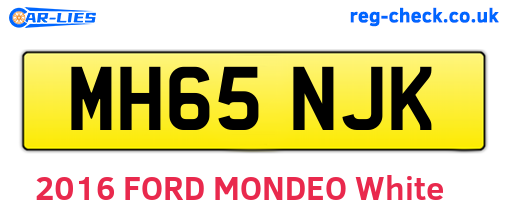 MH65NJK are the vehicle registration plates.