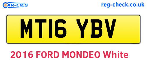 MT16YBV are the vehicle registration plates.
