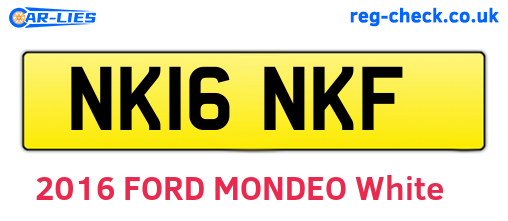 NK16NKF are the vehicle registration plates.