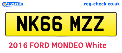NK66MZZ are the vehicle registration plates.