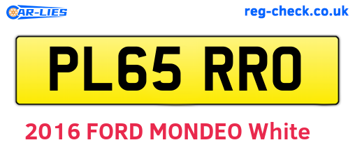 PL65RRO are the vehicle registration plates.