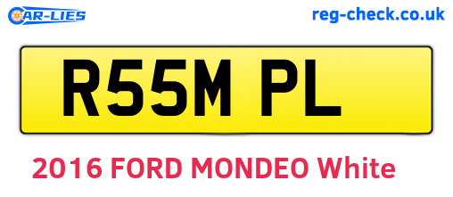 R55MPL are the vehicle registration plates.