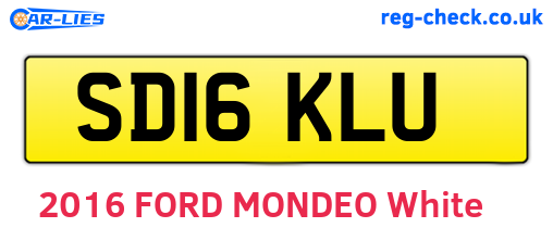 SD16KLU are the vehicle registration plates.