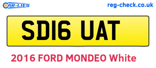 SD16UAT are the vehicle registration plates.