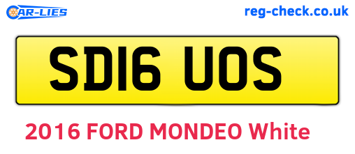 SD16UOS are the vehicle registration plates.