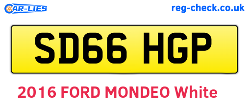 SD66HGP are the vehicle registration plates.