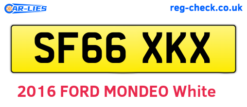 SF66XKX are the vehicle registration plates.