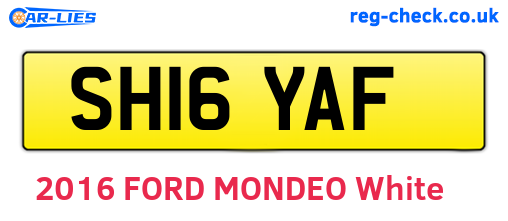 SH16YAF are the vehicle registration plates.