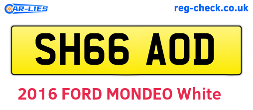 SH66AOD are the vehicle registration plates.