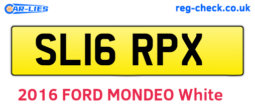 SL16RPX are the vehicle registration plates.