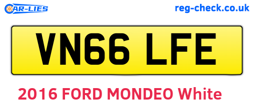 VN66LFE are the vehicle registration plates.