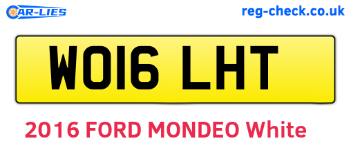 WO16LHT are the vehicle registration plates.