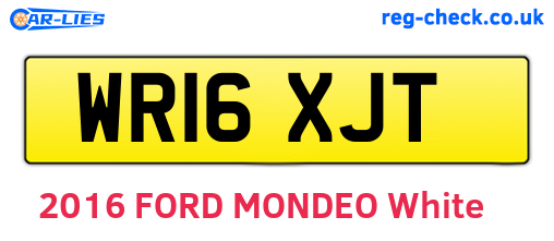 WR16XJT are the vehicle registration plates.