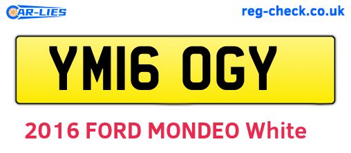 YM16OGY are the vehicle registration plates.