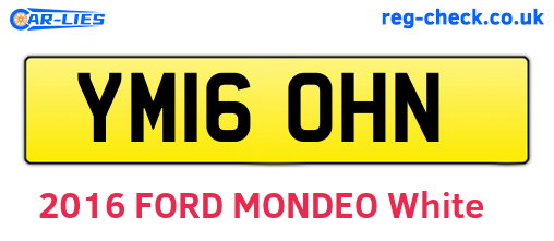 YM16OHN are the vehicle registration plates.
