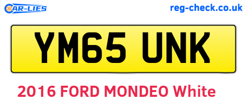YM65UNK are the vehicle registration plates.