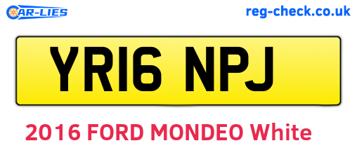 YR16NPJ are the vehicle registration plates.
