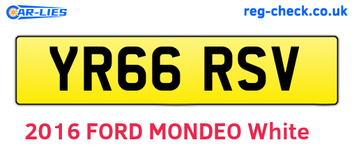 YR66RSV are the vehicle registration plates.
