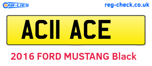 AC11ACE are the vehicle registration plates.