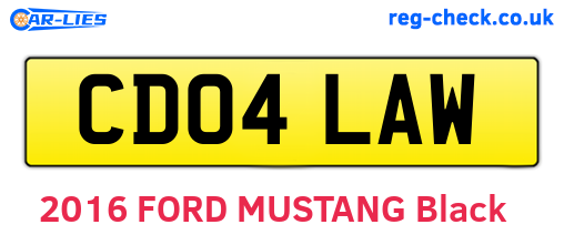CD04LAW are the vehicle registration plates.