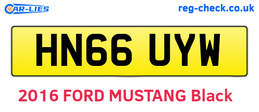 HN66UYW are the vehicle registration plates.