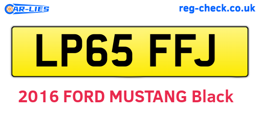 LP65FFJ are the vehicle registration plates.