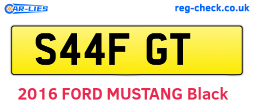 S44FGT are the vehicle registration plates.