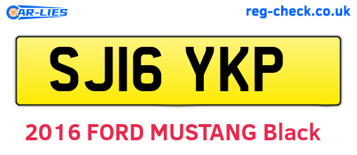 SJ16YKP are the vehicle registration plates.
