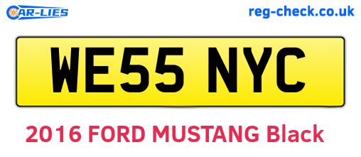 WE55NYC are the vehicle registration plates.