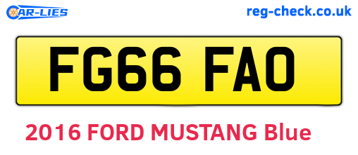 FG66FAO are the vehicle registration plates.