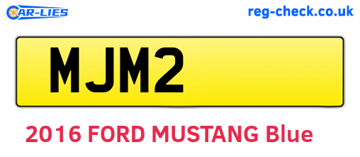 MJM2 are the vehicle registration plates.