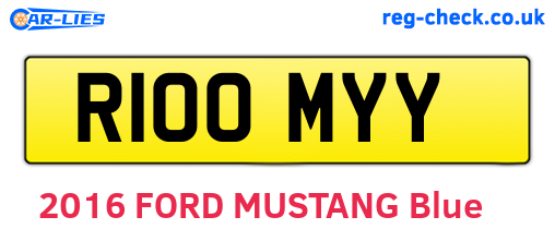 R100MYY are the vehicle registration plates.