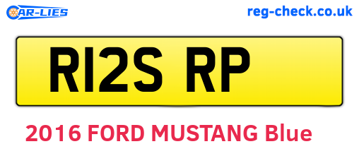R12SRP are the vehicle registration plates.