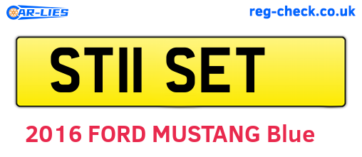 ST11SET are the vehicle registration plates.