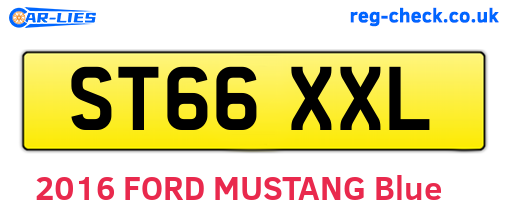 ST66XXL are the vehicle registration plates.