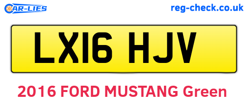 LX16HJV are the vehicle registration plates.
