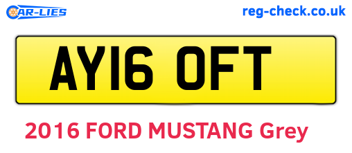 AY16OFT are the vehicle registration plates.