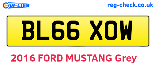 BL66XOW are the vehicle registration plates.