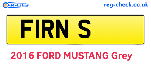 F1RNS are the vehicle registration plates.