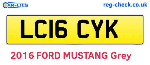 LC16CYK are the vehicle registration plates.