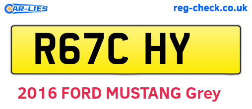 R67CHY are the vehicle registration plates.
