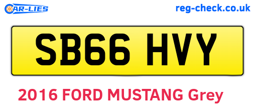 SB66HVY are the vehicle registration plates.