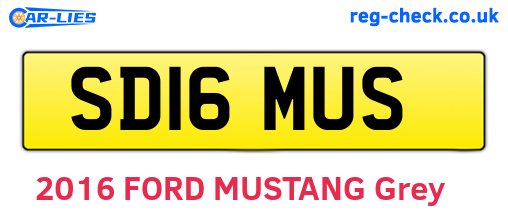 SD16MUS are the vehicle registration plates.