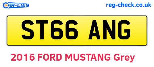 ST66ANG are the vehicle registration plates.