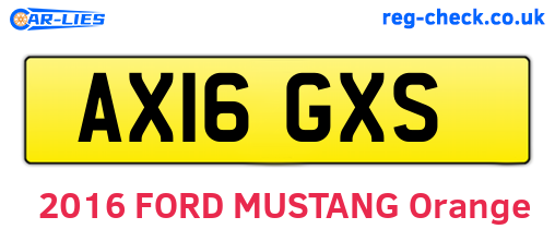 AX16GXS are the vehicle registration plates.
