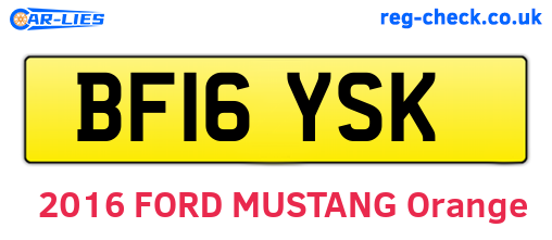 BF16YSK are the vehicle registration plates.