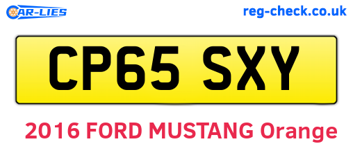 CP65SXY are the vehicle registration plates.