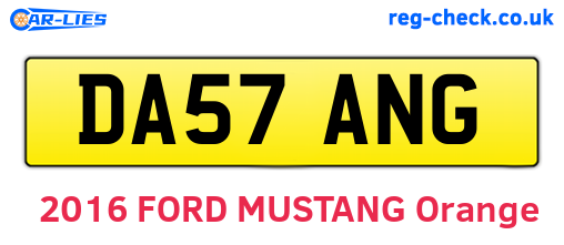 DA57ANG are the vehicle registration plates.